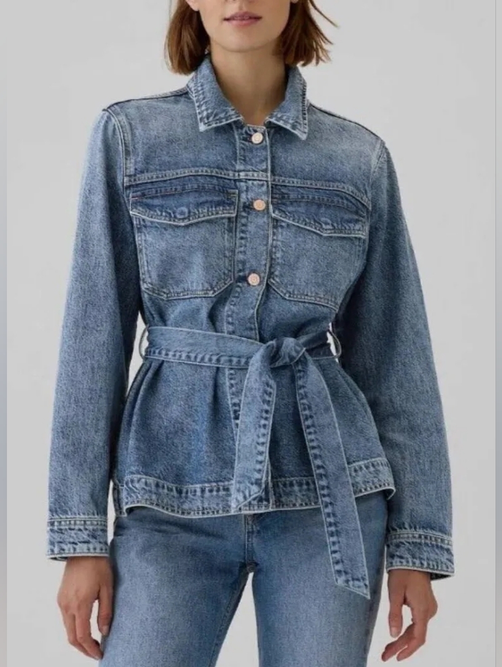 NWT Gap Belted Denim Jacket